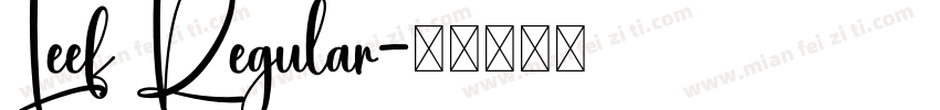 Leef Regular字体转换